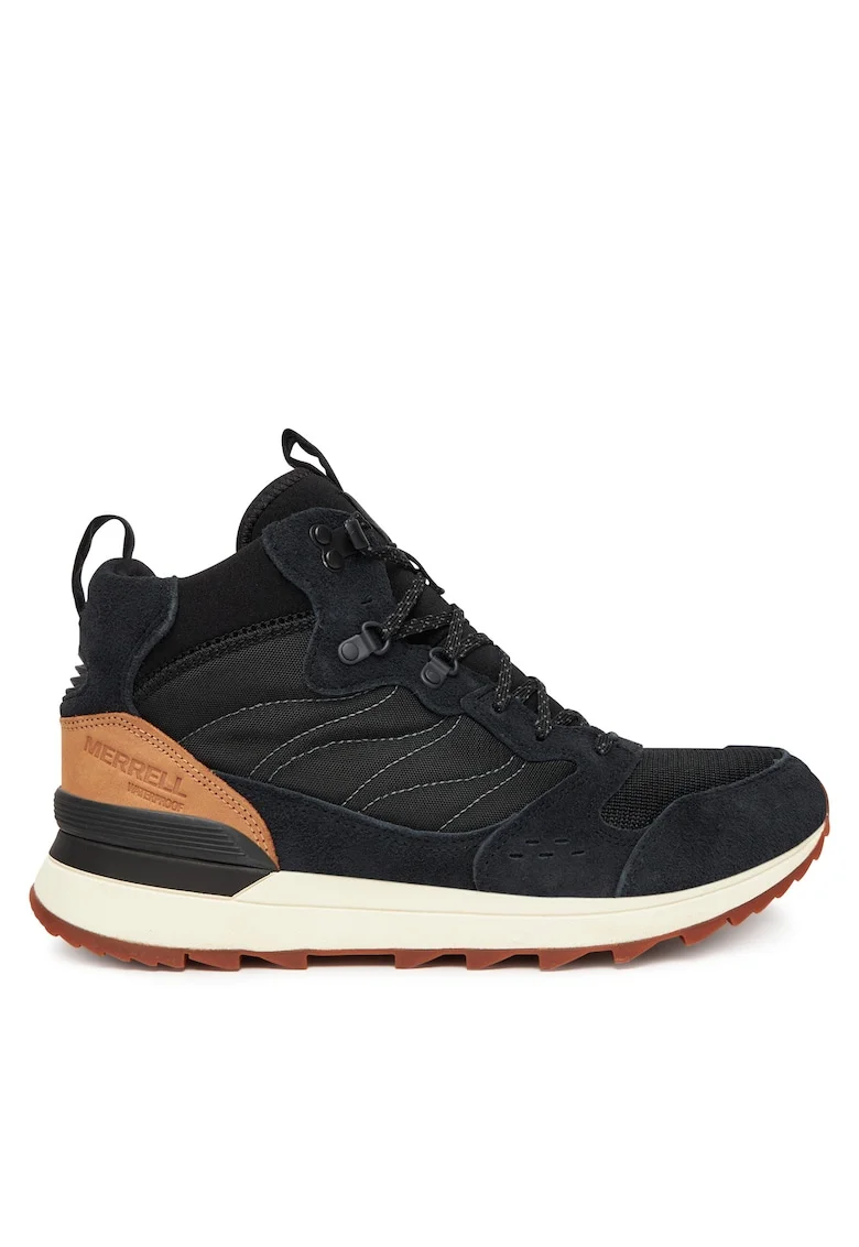 Ghete sport barbati  Black Alpine 83, piele naturala, negru