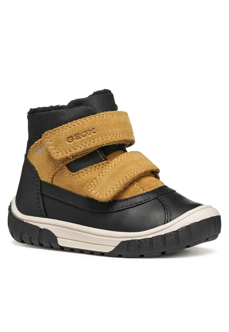 Ghete sport baieti,  piele naturala, negru/maro
