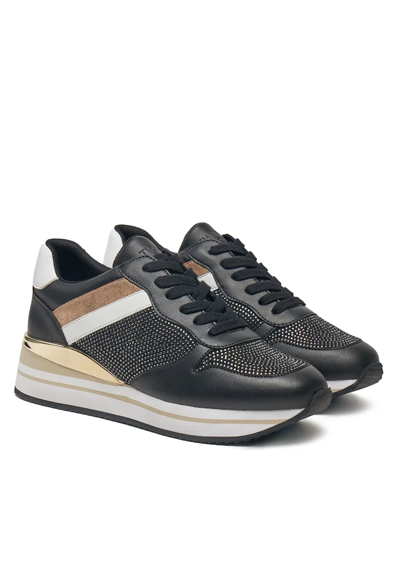 Pantofi sport dama,  242TGT18A , piele ecologica, negru