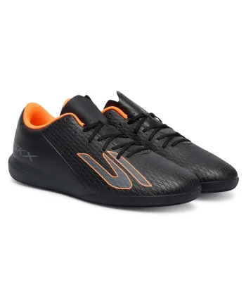 Pantofi sport barbati,  ghete de fotbal, negru, piele ecologica