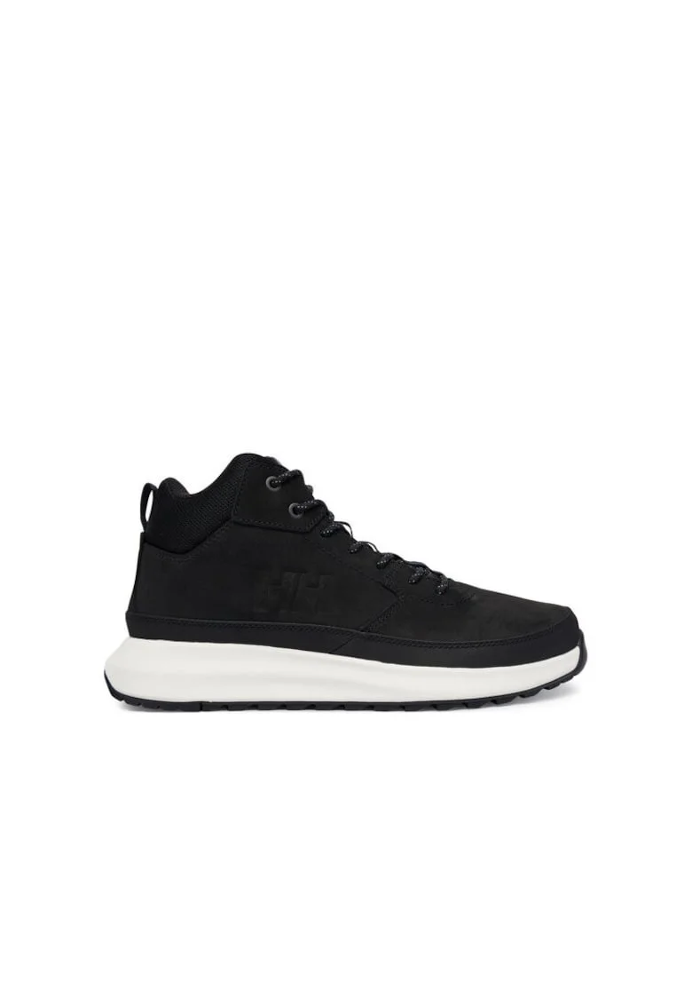 Ghete sport barbati  Beckett Mid, piele naturala, negru/alb