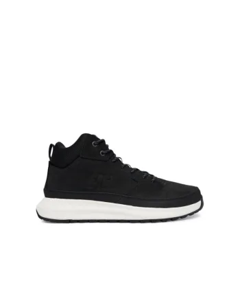 Ghete sport barbati  Beckett Mid, piele naturala, negru/alb