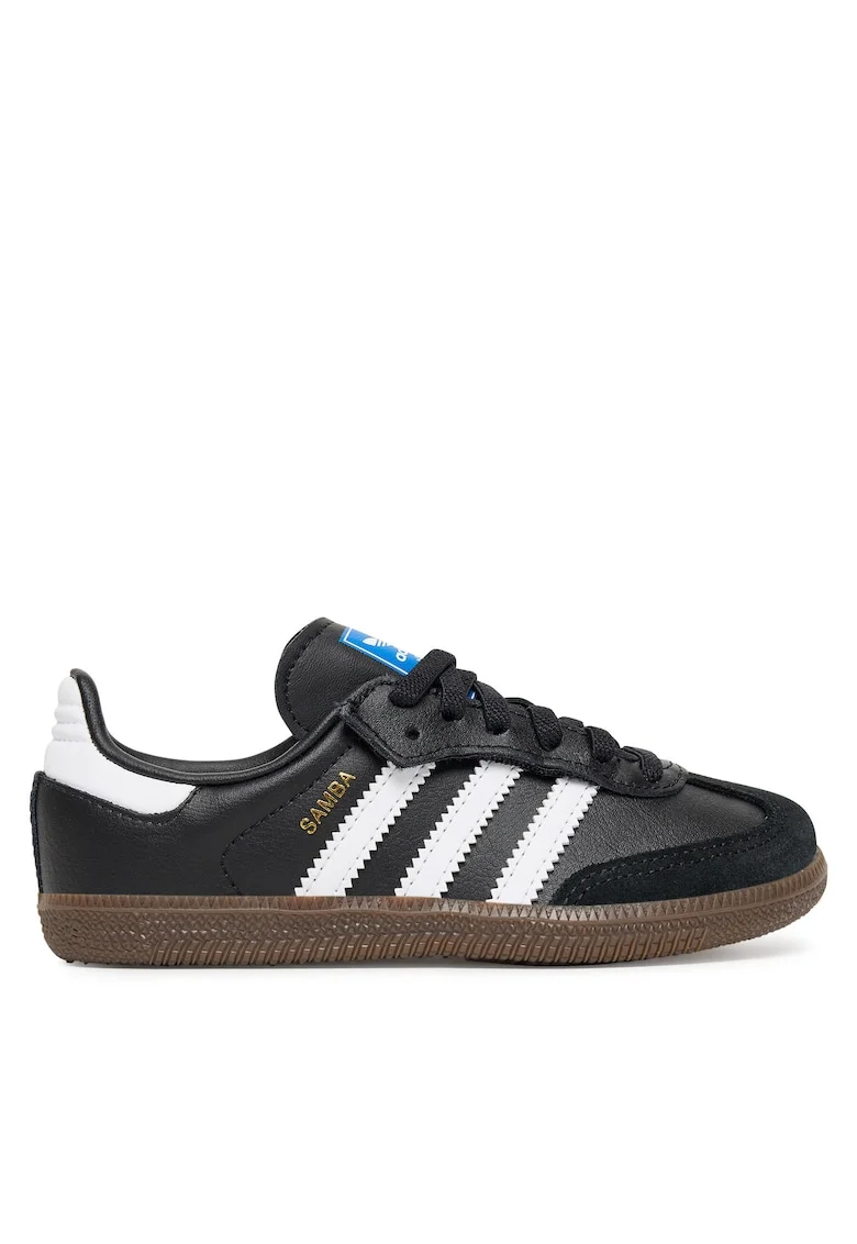 Pantofi sport copii,  Samba Og, piele naturala, negru/alb/maro