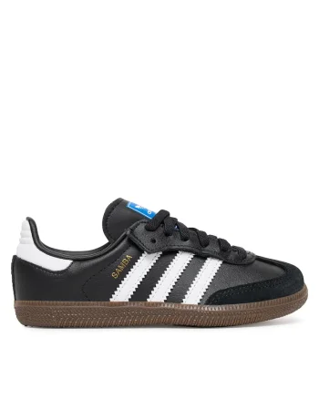 Pantofi sport copii,  Samba Og, piele naturala, negru/alb/maro