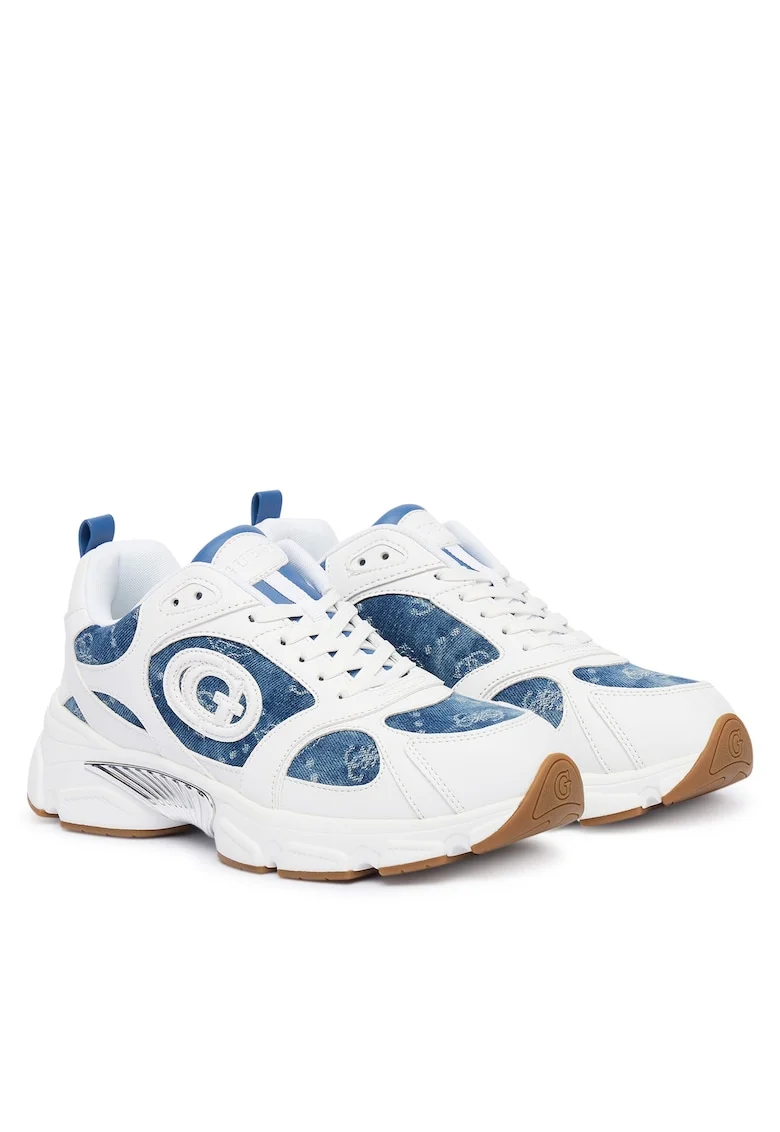 Pantofi sport dama,  WHBLU, piele naturala, alb/albastru