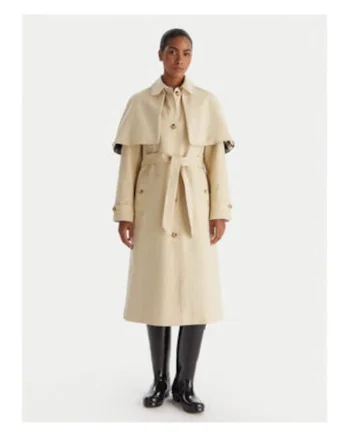 Pardesiu dama,  Keltie, bej, material plastic, unisex,