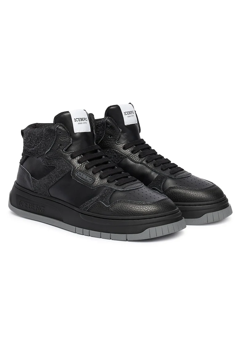 Pantofi sport barbati  Comb Houston, piele naturala, negru