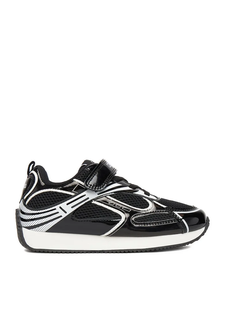 Pantofi sport copii,  adidasi fete, negru, material textil