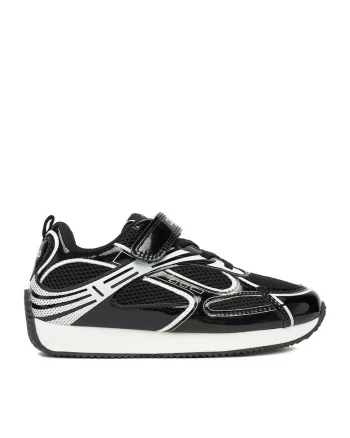 Pantofi sport copii,  adidasi fete, negru, material textil