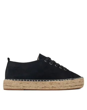 Espadrile dama  negru, tesatura