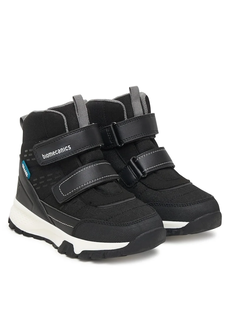 Ghete sport baieti,  piele ecologica, negru