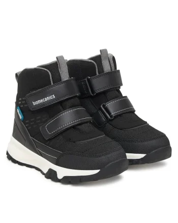 Ghete sport baieti,  piele ecologica, negru