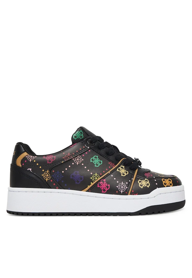 Pantofi sport dama,  BLKMU FLPMAY, piele ecologica, negru/multicolor