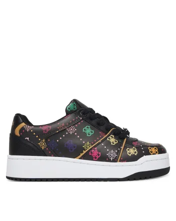 Pantofi sport dama,  BLKMU FLPMAY, piele ecologica, negru/multicolor