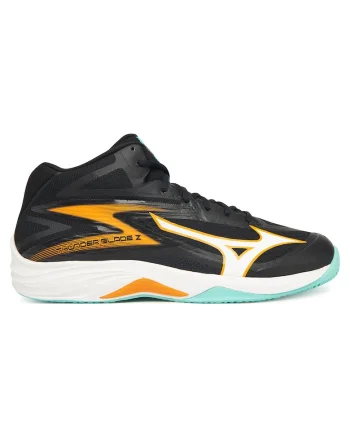 Pantofi sport barbati  Thunder Blade Z Mid, Negru/Tangelo/Verde Gheata, piele ecologica