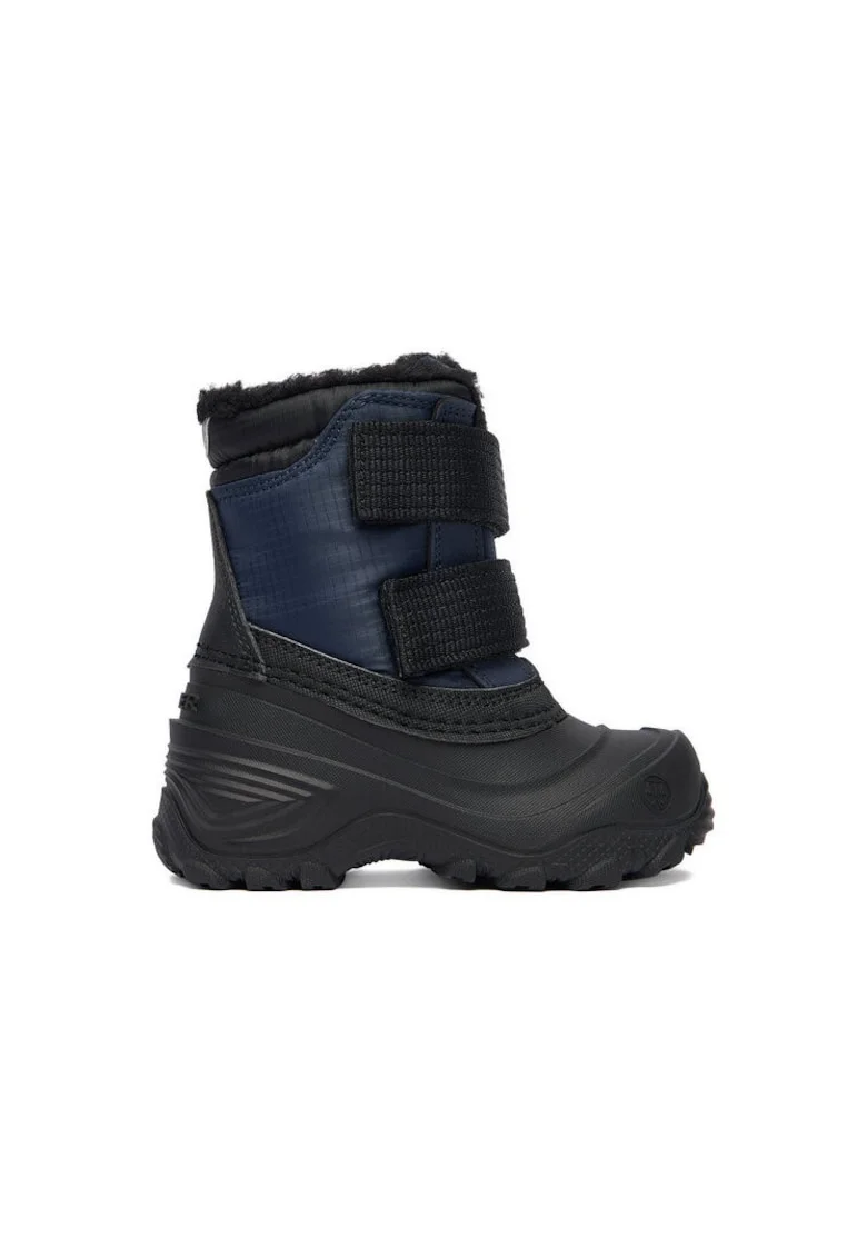 Cizme sport fete,  plastic, bleumarin/negru