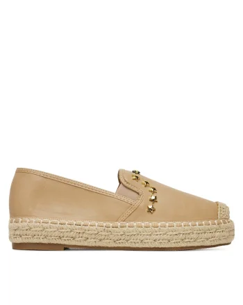 Mocasini dama,  espadrile bej, tesatura MSD53