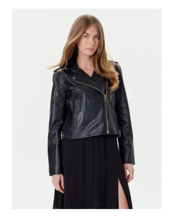 Geaca de piele,  negru, dama
