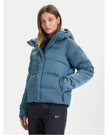 Geaca de puf dama  albastru, fabricata din material usor,
