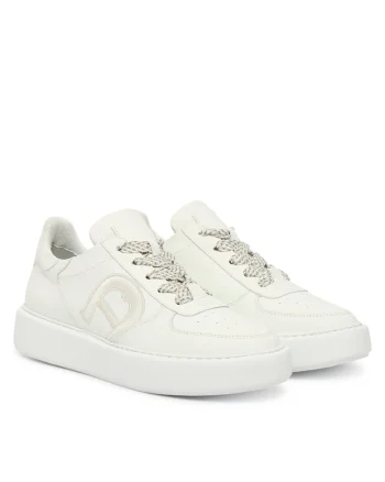 Pantofi sport dama  model White 002, piele naturala, culoare alba