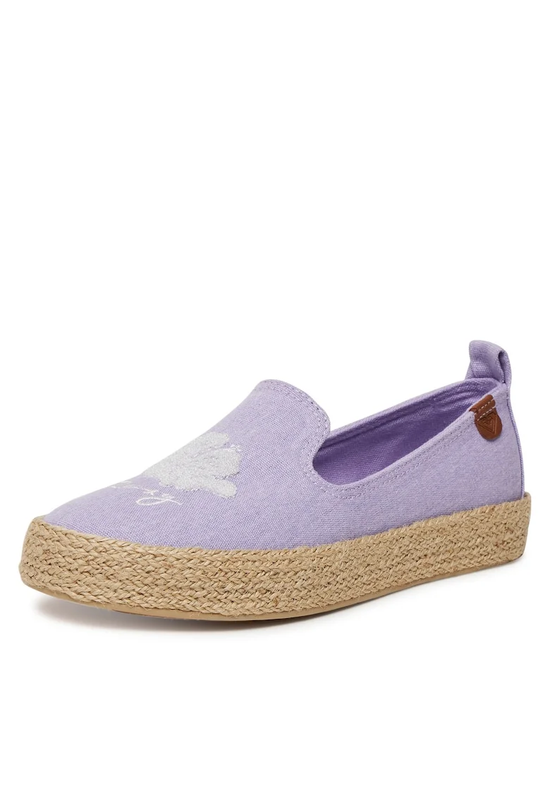 Mocasini dama  espadrile violet, tesatura