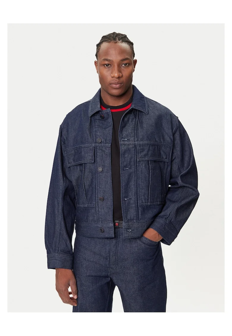 Geaca de blugi barbati  bleumarin, material denim