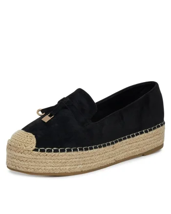 Espadrile dama,  WSS990-259, negru, tesatura