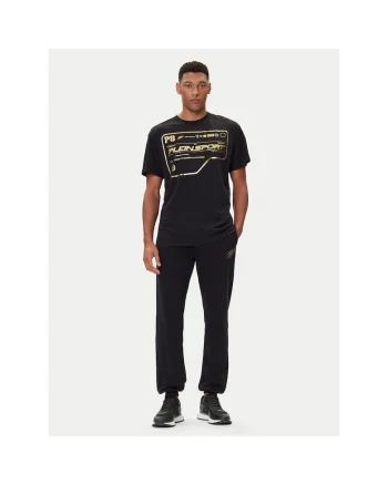 Tricou sport barbati  negru/auriu, bumbac