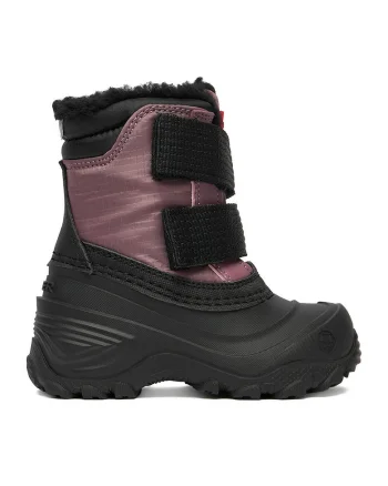 Cizme sport fete,  plastic, mov/negru