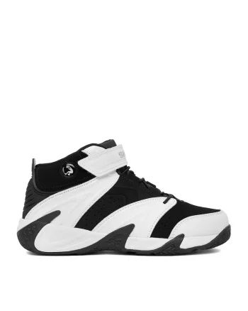 Pantofi sport copii,  adidasi baieti, piele naturala, negru/alb