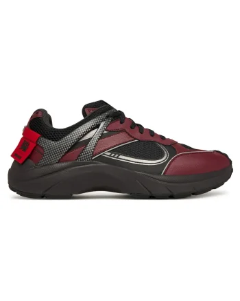 Pantofi sport barbati  Open Red, alergare, negru/rosu, textil