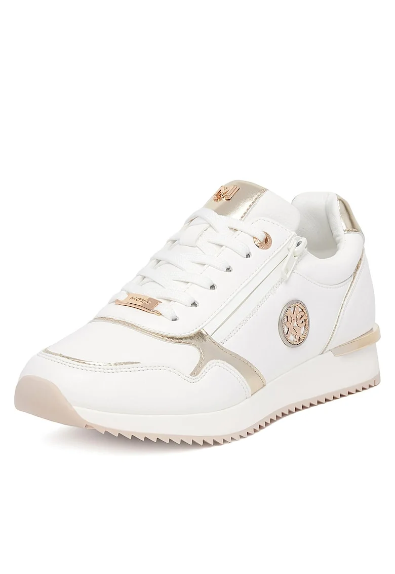 Pantofi sport dama,  adidasi femeie, alb, piele ecologica,
