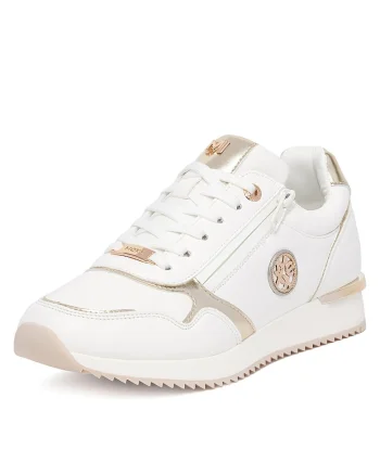 Pantofi sport dama,  adidasi femeie, alb, piele ecologica,