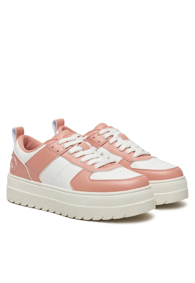 Pantofi sport dama  Open Pink 691, piele ecologica, roz,