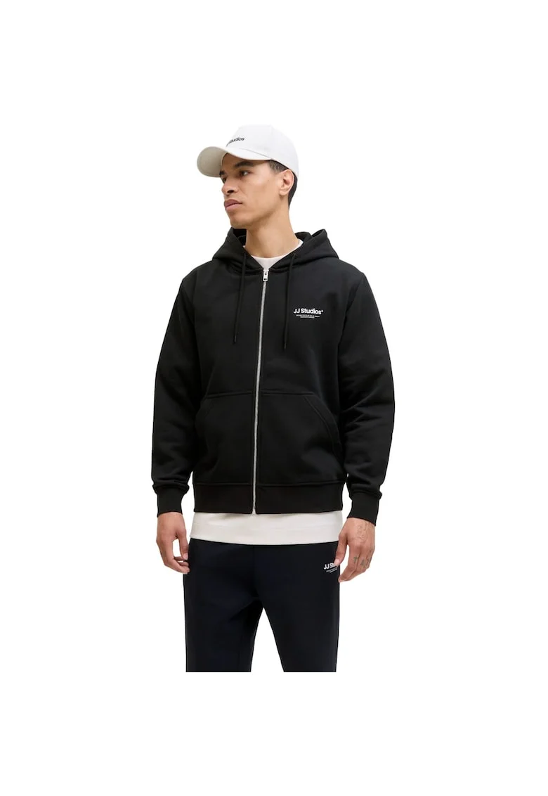 Hanorac JACK &JONES Soho Hood Zip 53383, Negru