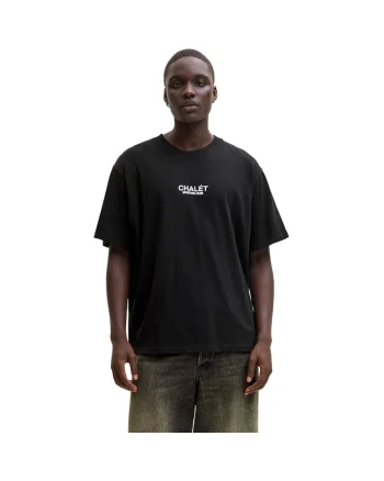 Tricou JACK &JONES Crest Back Print 53465, Negru