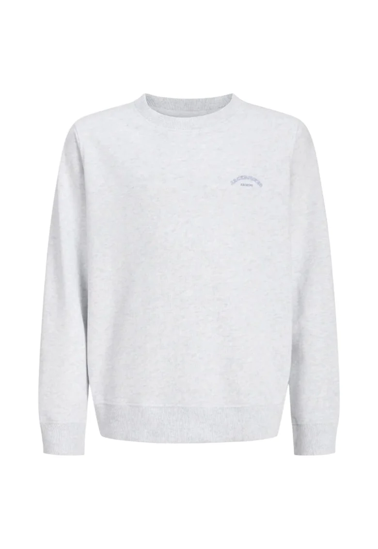 Bluza JACK &JONES College Logo Crew JNR 53510, Alb
