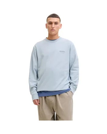 Bluza JACK &JONES Archive Graphic Crew 53578, Albastru deschis