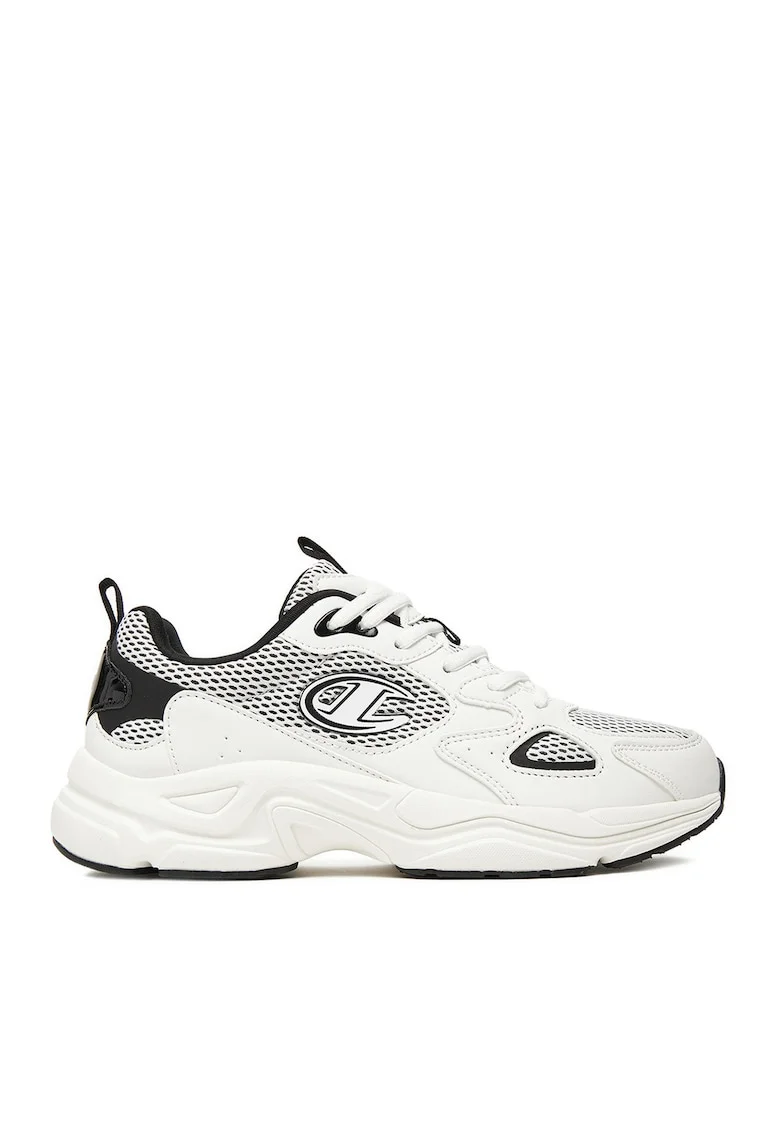 Pantofi sport dama,  textil, negru/alb,