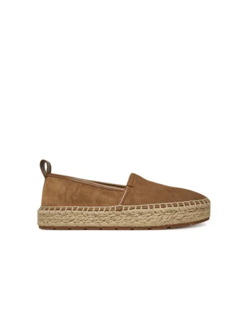 Espadrile unisex,  piele naturala, maro