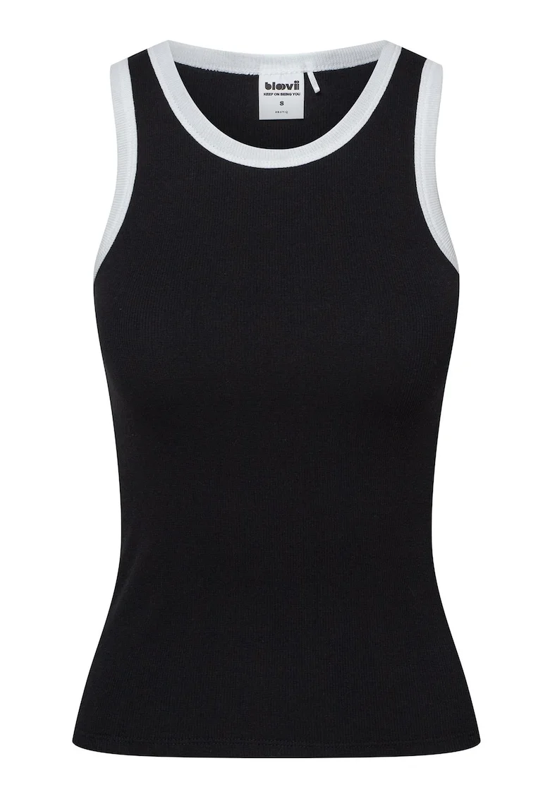 Top dama  Lann negru, bumbac,