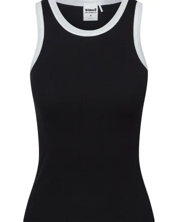 Top dama  Lann negru, bumbac,