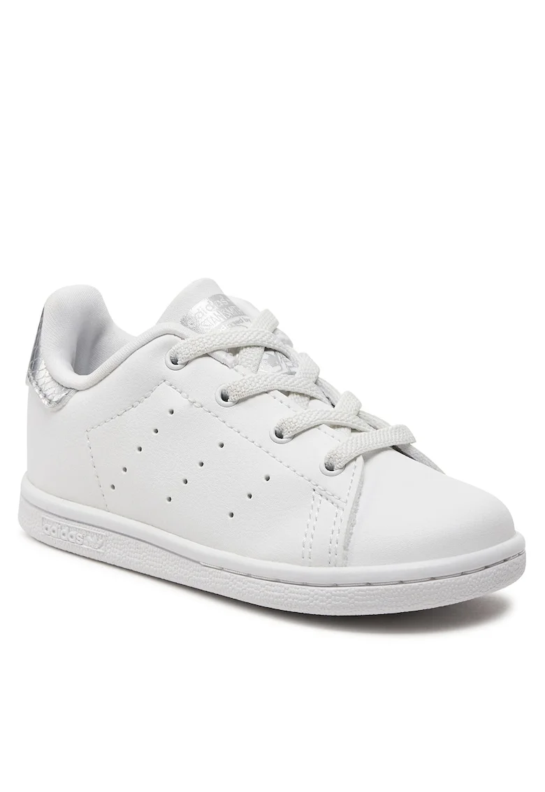 Pantofi sport copii,  Stan Smith El I, piele ecologica, alb/gri/silver
