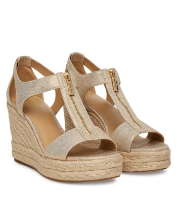 Espadrile dama,  auriu, piele ecologica