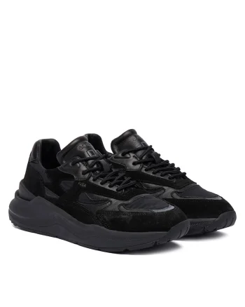 Pantofi sport dama  Fuga Shiny W431-FG-S, piele naturala, negru