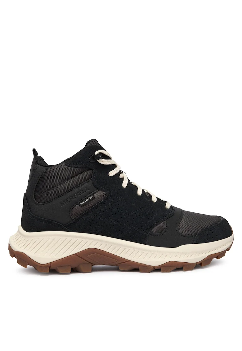 Ghete sport barbati  Coal Tempo Sol Mid, piele naturala, negru