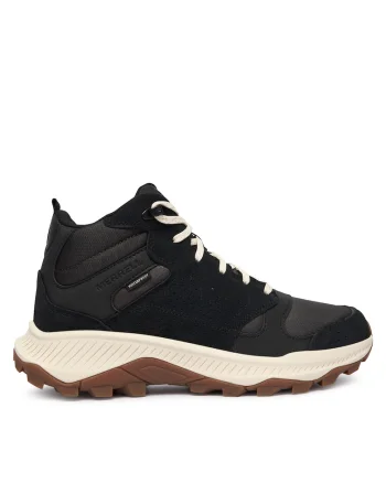 Ghete sport barbati  Coal Tempo Sol Mid, piele naturala, negru