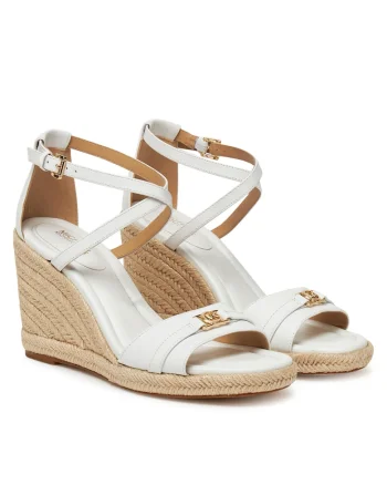 Espadrile dama,  piele ecologica, alb