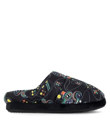 Papuci de casa pentru baieti P3141001K,  Textil, Negru