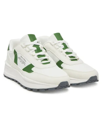 Pantofi sport barbati,  alergare, alb, piele naturala